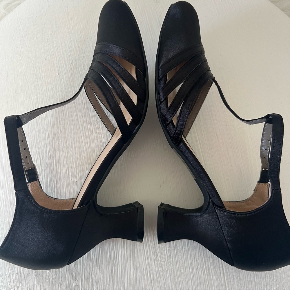 Ellie Black T-Strap Heels - Picture 10 of 13